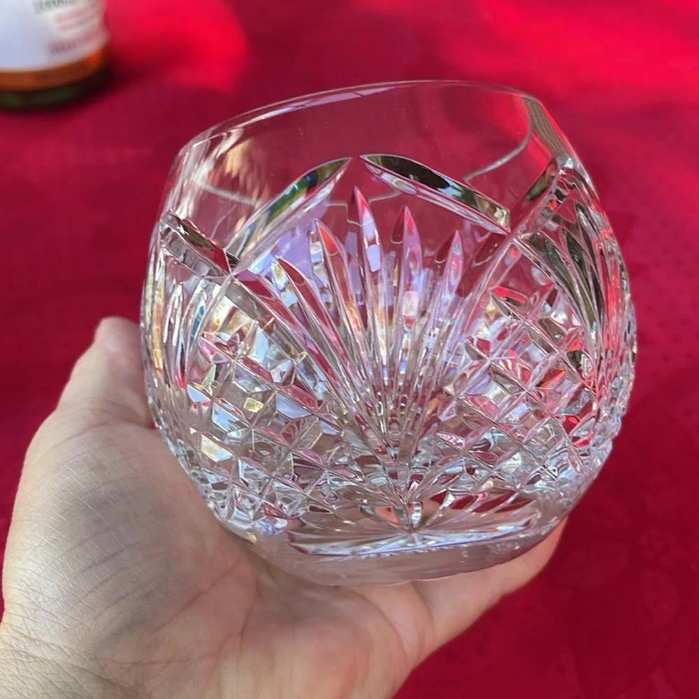 Waterford Crystal Cut Glass Bowl candle holder signed